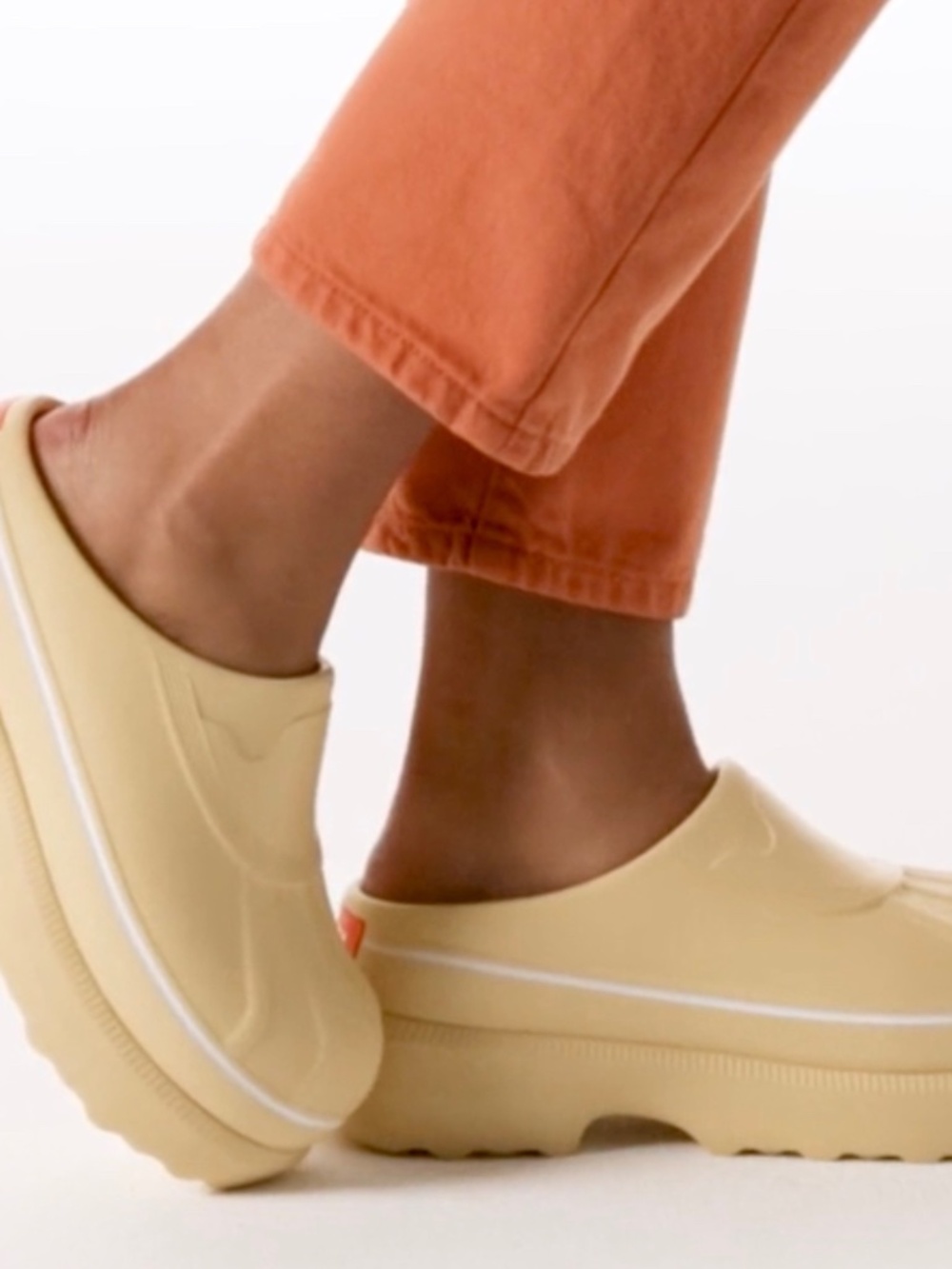 Sorel Cream Slip-On Platform Clogs